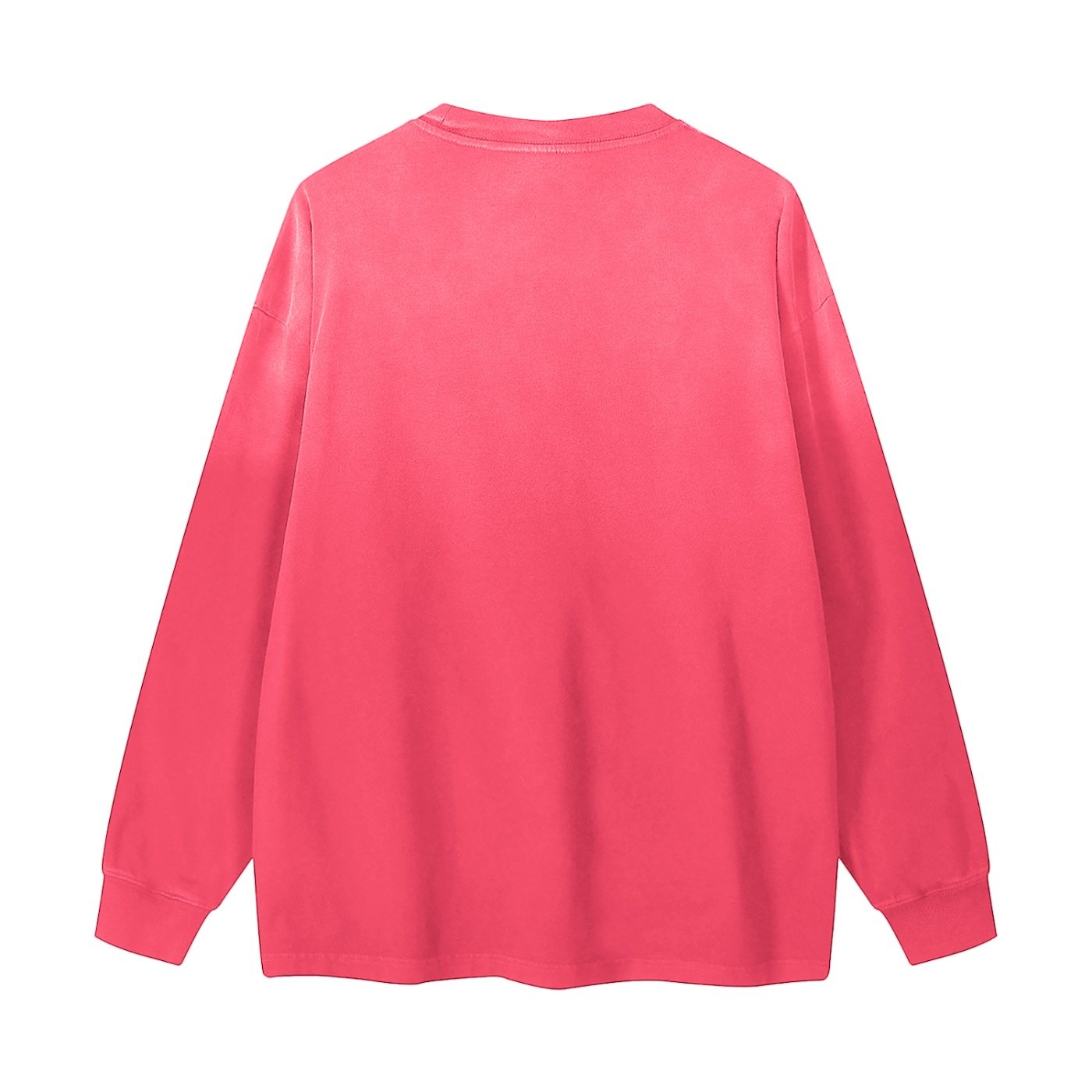 "juice" gradient washed long sleeve t shirt back view pink color
