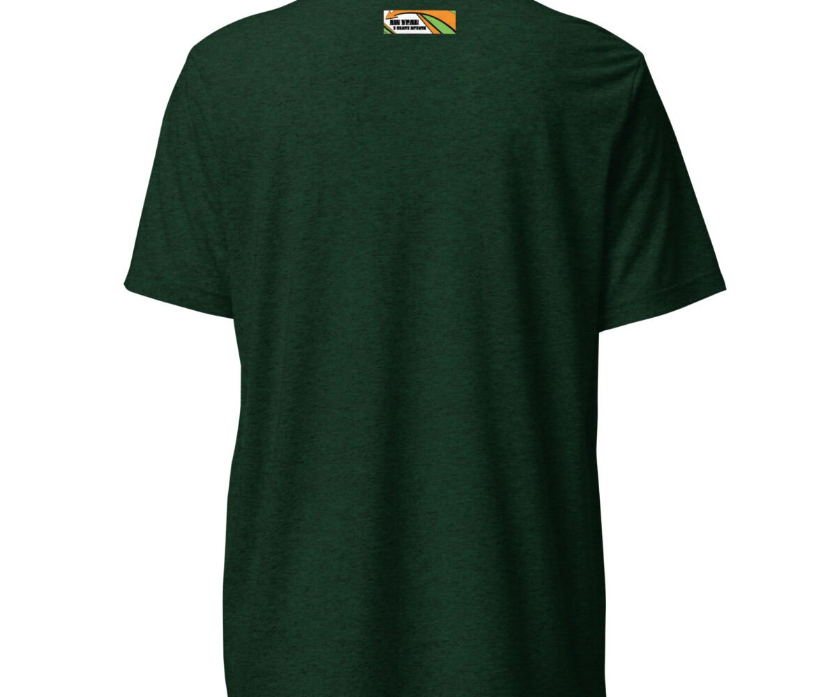 Little Sunshine Tri-blend T-Shirt Emerald Color Rear View with small brand logo near neck line